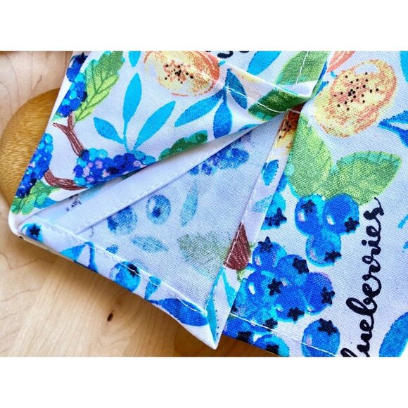 New Blueberry Smoothie Fruit Theme Wooden Spoon & Kitchen Cotton Towel Gift Set - Picture 4 of 7